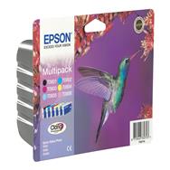 Cartouche d'encre Epson Multipack T0807 originale : noir, cyan, magenta, cyan clair/photo, jaune, 7,4 ml