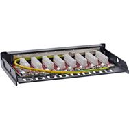 Panneau de brassage InLine Cat.6A 0,5U 8 ports - table/mur/rail - noir - protection contre la poussière