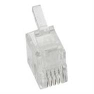 Fiche modulaire en ligne 6P4C RJ11 pour câble plat, 10 pièces
