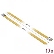 Serre-câbles Delock - 40 cm - jaune (lot de 10)
