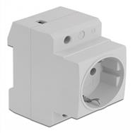 Prise de contact de protection Delock pour montage sur rail DIN
