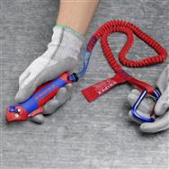 KNIPEX Abmantelungsmesser 16 50 145 SB Abisolier-/Abmantelungswerkzeug rot/blau mit 16 50