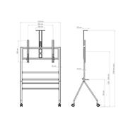 Support Hagor 8278 75-85 pouces blanc
