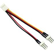 Adaptateur de ventilateur en ligne Câble en Y 3 broches Molex femelle / 2x 3 broches Molex mâle 100 pièces.