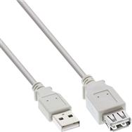 Câble d'extension USB 2.0 InLine Type A mâle/femelle - beige - 0,5 m