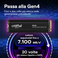 SSD portable Crucial P310 - SSD - 2 To - interne - M.2 2280 - PCIe 4.0 x4 (NVMe)