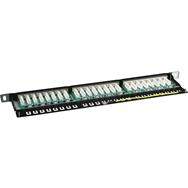 Panneau de brassage en ligne Cat.6 24 ports 19" 0,5U noir RAL9005