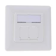 Cadre en ligne pour insert 2x RJ45 Bu/LSA - Keystone SNAP-In - blanc RAL9010