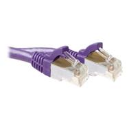 ACT Purple 5 meter LSZH SFTP CAT6A patch cable snagless with RJ45 connectors - 5 m - Cat6a - S/FTP (S-STP) - RJ-45 - RJ-45 - Purple