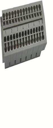 Borne de ligne de commande Hager 7x2,5 mm², 4 voies/TS35 K55A