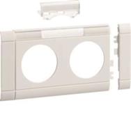 Hager GB080219016, cache double, blanche