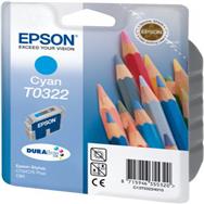 Crayons Epson, pack individuel, encre cyan T0322 DURABrite - Original - Cyan - 1 pièce(s) - Mexique - 246 mm - 116 mm