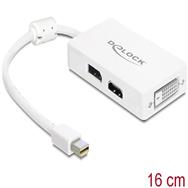 Adaptateur Delock - double liaison - Mini DisplayPort mâle vers DVI-D, HDMI, DisplayPort femelle