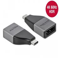 Adaptateur DisplayPort Delock - USB-C 24 broches (M) vers DisplayPort (F)