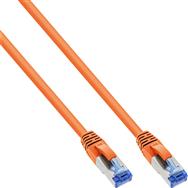 Câble patch en ligne S/FTP PiMF Cat.6A sans halogène 500 MHz orange 5 m