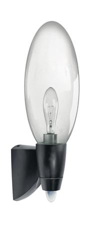 Esylux AL P Monza 130 - Outdoor wall lighting - Black - Acrylonitrile butadiene styrene (ABS) - Glass - IP44 - Facade - II