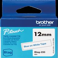 Brother BTAG-233 - Bleu sur blanc