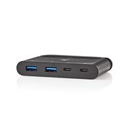Nedis TCARF250BK - USB 3.2 Gen 1 (3.1 Gen 1) Type-C - USB 3.2 Gen 1 (3.1 Gen 1) Type-C - Black - Metal - Plastic - Polyvinyl chloride (PVC) - 1 pc(s)