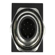 Adaptateur réseau Delock - 8 broches M12 (M) droit vers RJ-45 (F) coudé