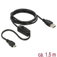 Câble USB Delock - Micro-USB Type B (alimentation uniquement) (M) vers USB (alimentation uniquement) (M)