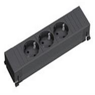 Multiprise Bachmann 317.117 0,1 m 3 prises secteur Noir