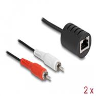 Adaptateur audio Delock - RJ-45 femelle vers RCA x 2 mâles