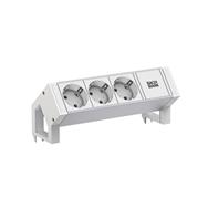 Bureau Bachmann Desk2 ALU Blanc 3xCEE7/3