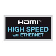 Câble HDMI haute vitesse en ligne avec Ethernet - M/M - noir - contacts dorés - 5 m