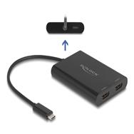 Adaptateur Delock USB Type-C vers 2 x HDMI 4K 60 Hz avec DisplayLink Graphics - Adaptateur - Numérique