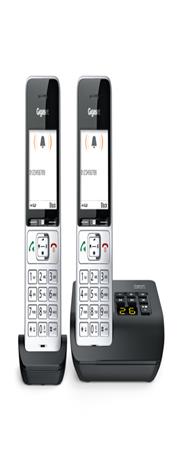 Gigaset Comfort 500A Duo Argent-Noir Téléphone analogique