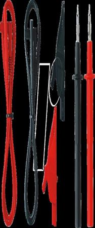 Jeu de cordons de mesure de sécurité Benning 044125 Jeu rouge+noir TA2