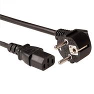 ACT Powercord LSZH mains connector CEE 7/7 male (angled) - C13 black 5 m - 5 m - CEE7/7 - C13 coupler - 230 V - 10 A