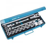 HAZET 1002 Socket Set: 3/4", Metric/Imperial, 18-head.