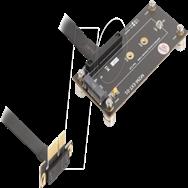 Adaptateur Delock PCIe 3.0 x1 St 90° wt.> Clé M.2 M Bu 10 cm