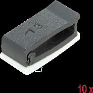 Support de câble Delock - noir (lot de 10)