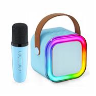 Mini enceinte LED karaoké pour enfants Extralink avec 1 micro bleu