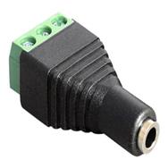 Bornes de câble Delock - Bornier 3 broches femelle vers mini-jack stéréo 3,5 mm femelle