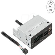 Lecteur de cartes Delock - 3,5" (MS, MS PRO, MMC, MS Duo, xD, CF, microSD, microSDHC, microSDXC)