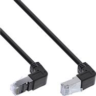 Câble patch InLine coudé haut/bas - S/FTP (PiMf) - Cat.6 - noir - 2,36 m