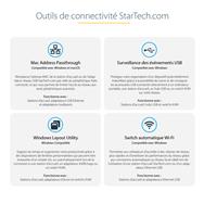 Station d'accueil StarTech.com Thunderbolt 4 96 W PD double 4K 0,8 m