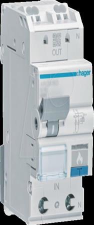 Interrupteur de protection incendie Hager 2 pôles 13 A 230 V ARC913D