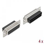 Connecteur de données Delock - DB-25 (F) (pack de 4)