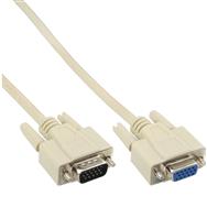 Câble VGA InLine 15HD mâle/femelle beige 10 m
