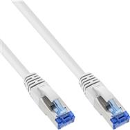 Câble patch en ligne S/FTP PiMF Cat.6A sans halogène 500 MHz blanc 3 m