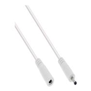 Câble d'extension CC InLine - CC mâle/femelle 3,5 x 1,35 mm - AWG 18 - blanc 5 m