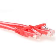 ACT Red 15 meter U/UTP CAT6 patch cable snagless with RJ45 connectors - 15 m - Cat6 - U/UTP (UTP) - RJ-45 - RJ-45 - Red