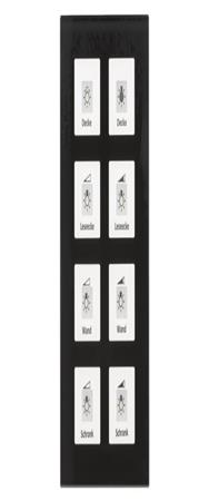 Bouton en verre MDT Plus 8 voies noir avec capteur de température BE-GTT8S.01