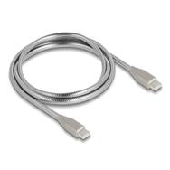 Delock 81259, 1 m, USB C, USB C, USB 2.0, argent