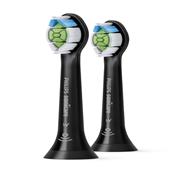 Philips W2 Optimal White HX6062/13 2-pack interchangeable sonic toothbrush heads - 2 pc(s) - Black - Medium - Kids - 2 Series plaque defence 2 Series plaque defence 3 Series gum health DiamondClean DiamondClean... - Regular
