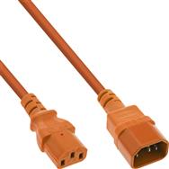 Rallonge pour appareil froid InLine - C13 / C14 - orange - 0,5 m